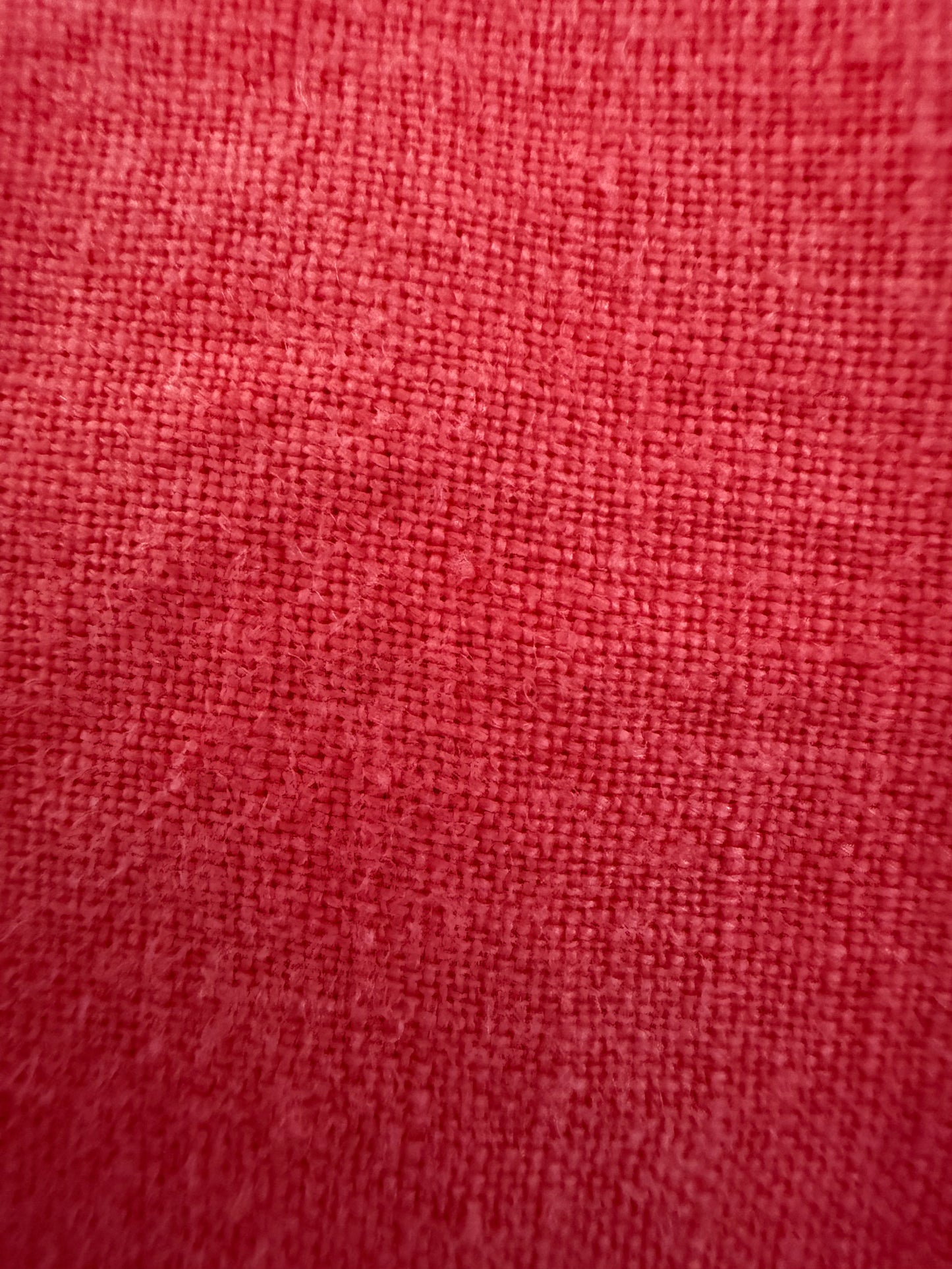 Coral Linen Tank Top with Battenberg Heart
