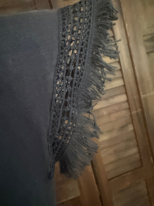 Charcoal Gray Doily T-shirt