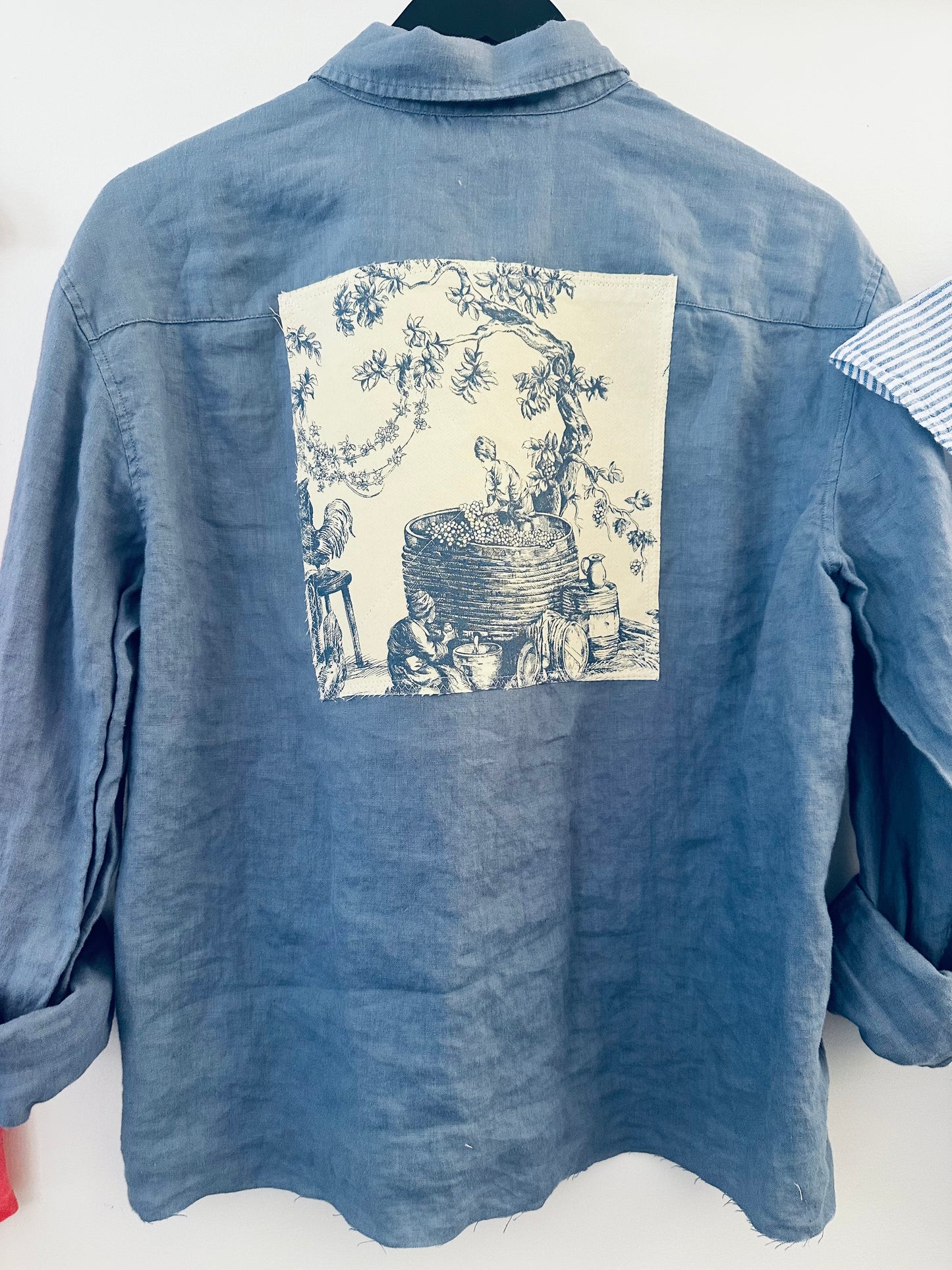 Blue Linen Toile Shirt