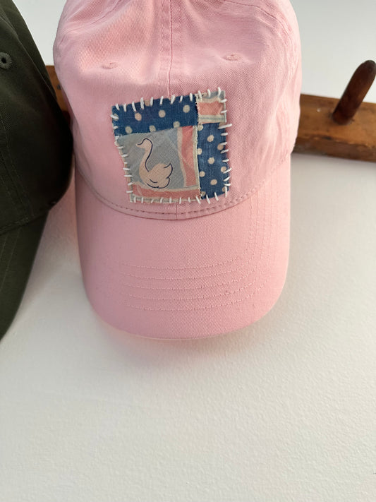 Pink Quilt Piece Baseball Cap